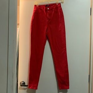 Red fashion nova jeans